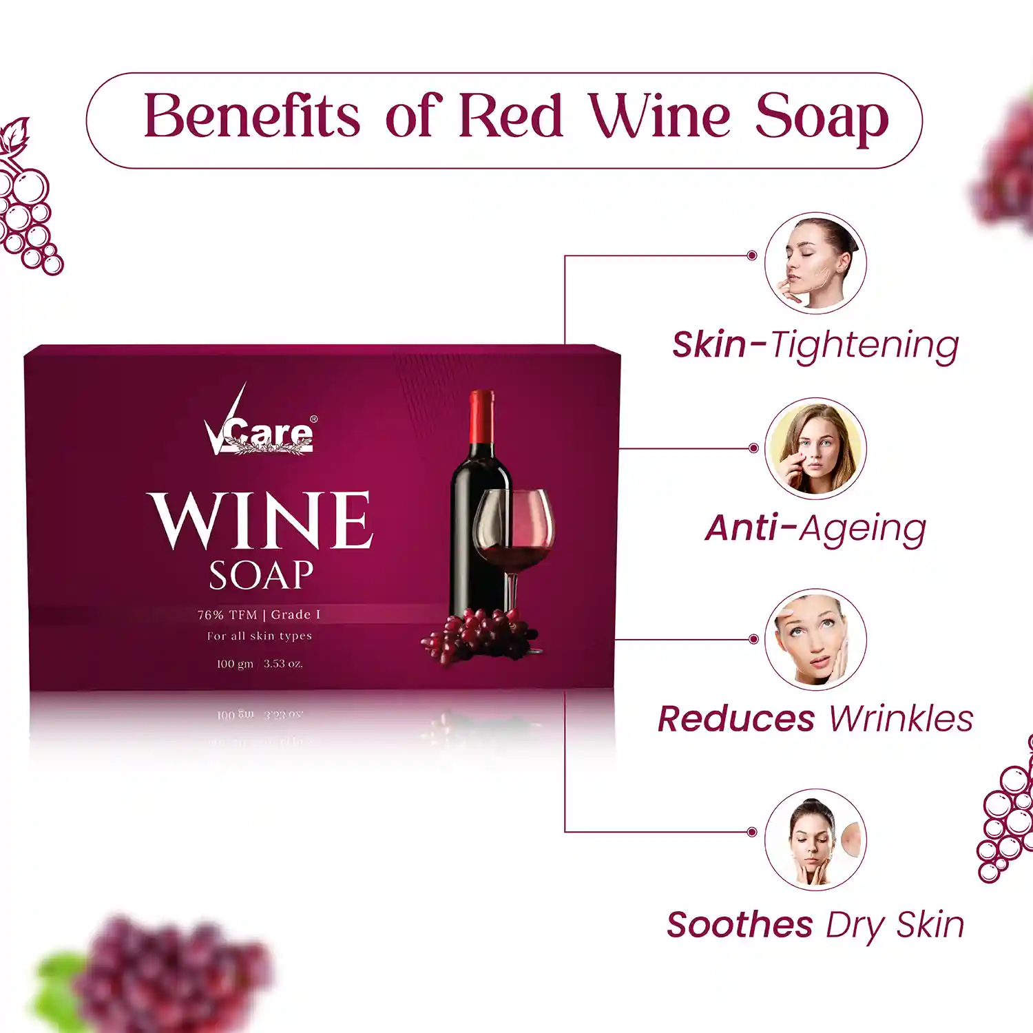 wine soap and glow cream combo